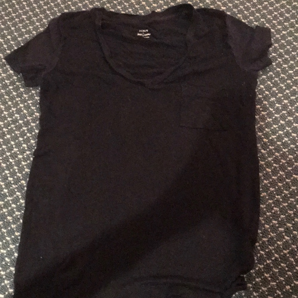 Navy jcrew linen t-shirt